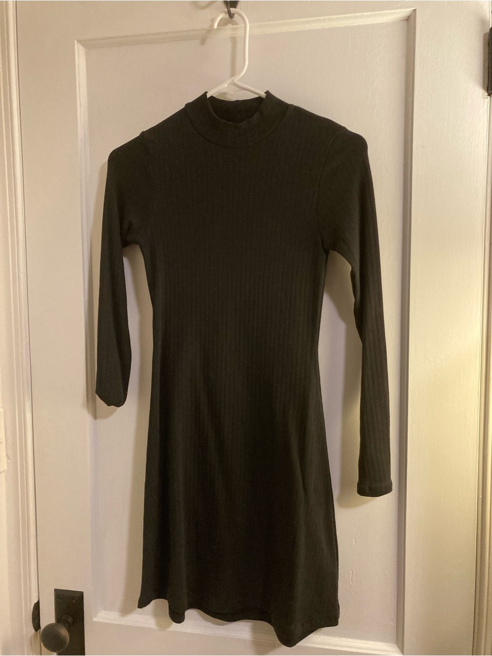 American Apparel Black Turtleneck mini dress